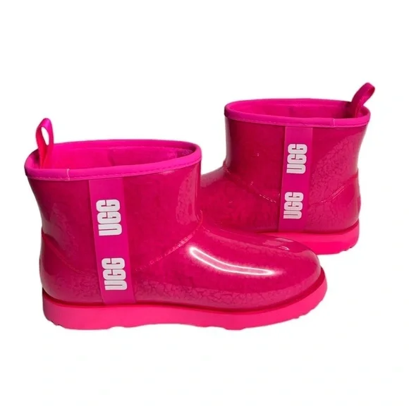 UGG Big Girl Size 6 Women’s Size 8 Classic Clear Mini Waterproof Ankle Boots - Picture 3 of 11
